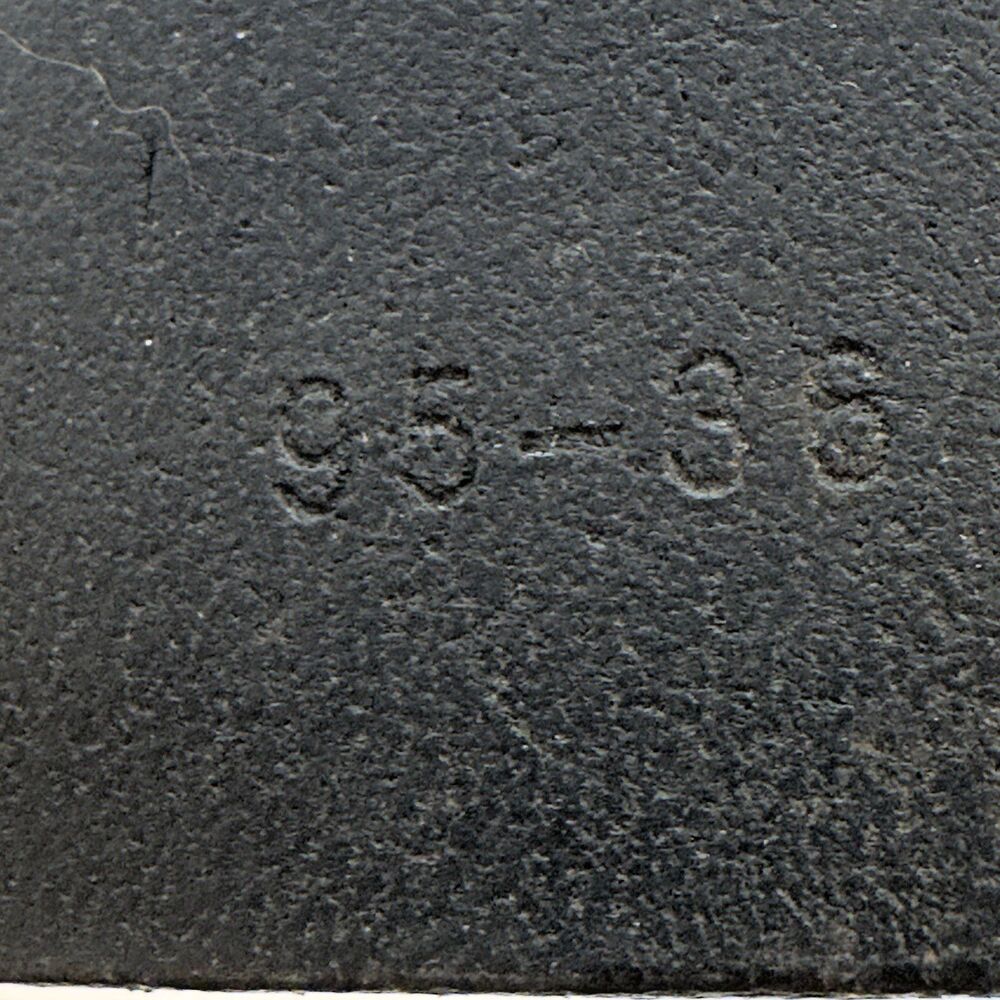 Hugo Boss Black Cow Leather Belt Men's 38 Engraved HB Silver Tone Buckle 5128 - Picture 9 of 14